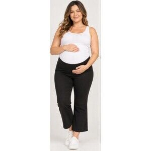 Old Navy Weekender Flare Front Low Panel Maternity Jeans Black Size 18